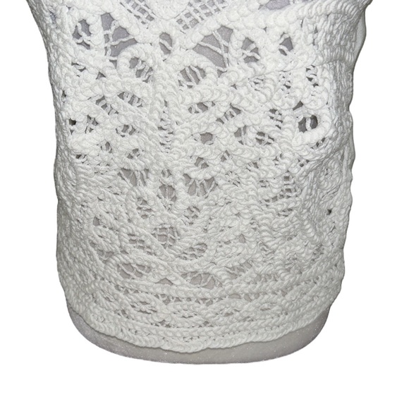 LN Lilly Pulitzer Jamie Cameo White Battenberg Eyelet Scalloped Lace Top - XS - Picture 6 of 14
